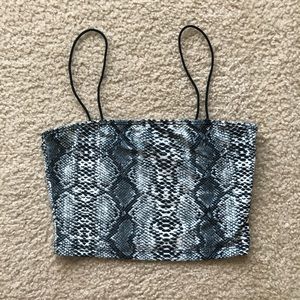 SHEIN snakeskin crop tank top